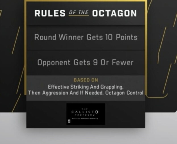    Правила подсчета очков в UFC.Скриншот из стрима UFC Fight Pass