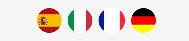 Второй язык по выбору: испанский, итальянский, французский, немецкий.