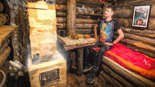 ЗЕМЛЯНКА пришли ПЕРВЫЕ МОРОЗЫ | МИНИ ПЕЧЬ своими руками | УХА из ФОРЕЛИ ...