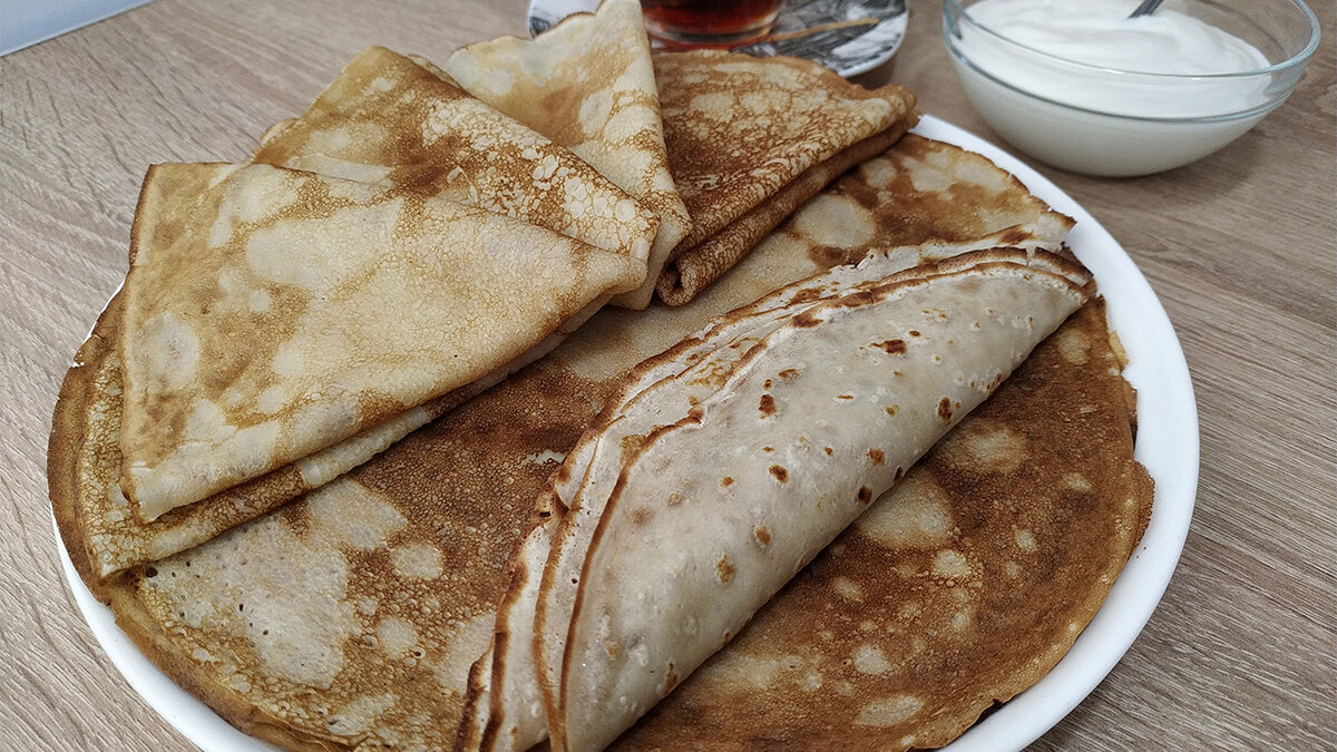 Заварные молочно-йогуртовые блины