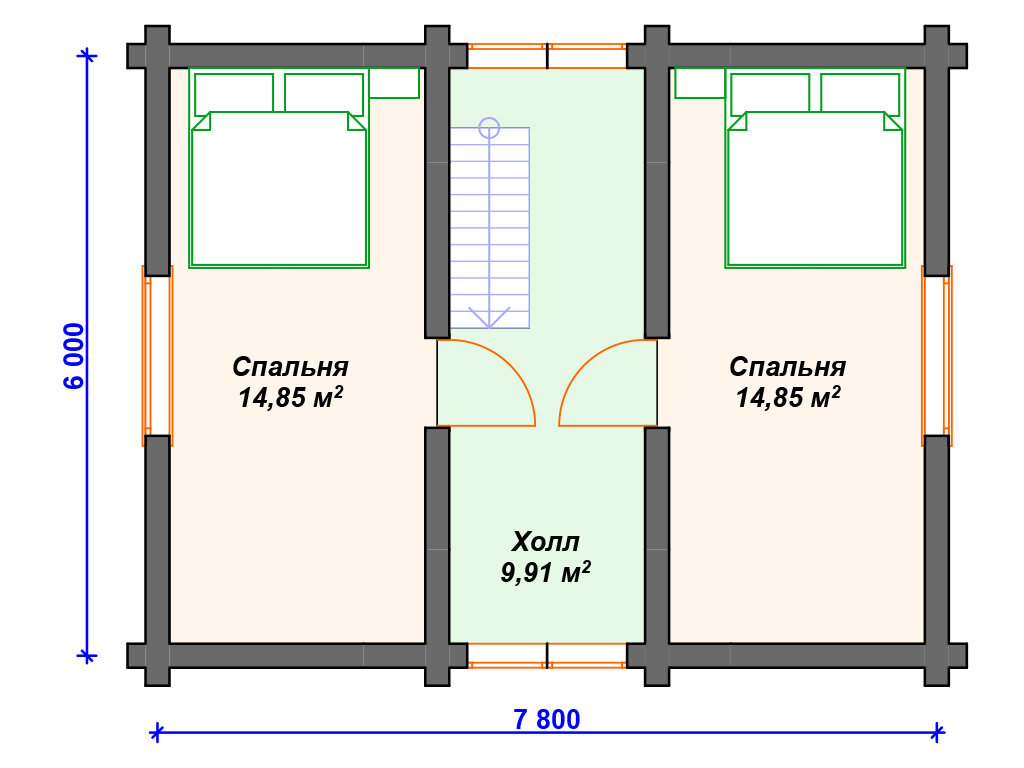 Проект деревянного дома с сауной 90 кв м | Arplans.ru - проекты домов | Дзен