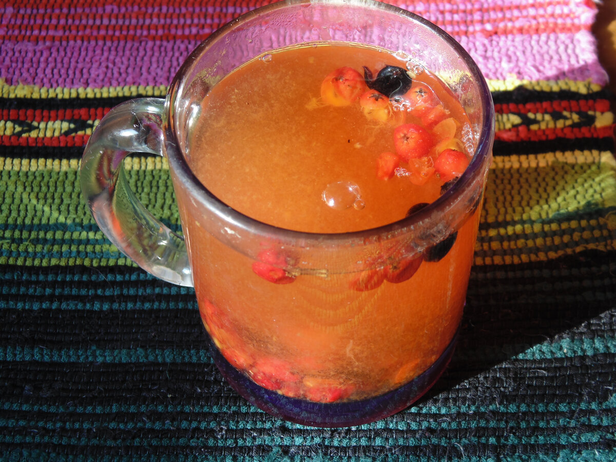 Шиповниково-рябиновый витаминный напиток