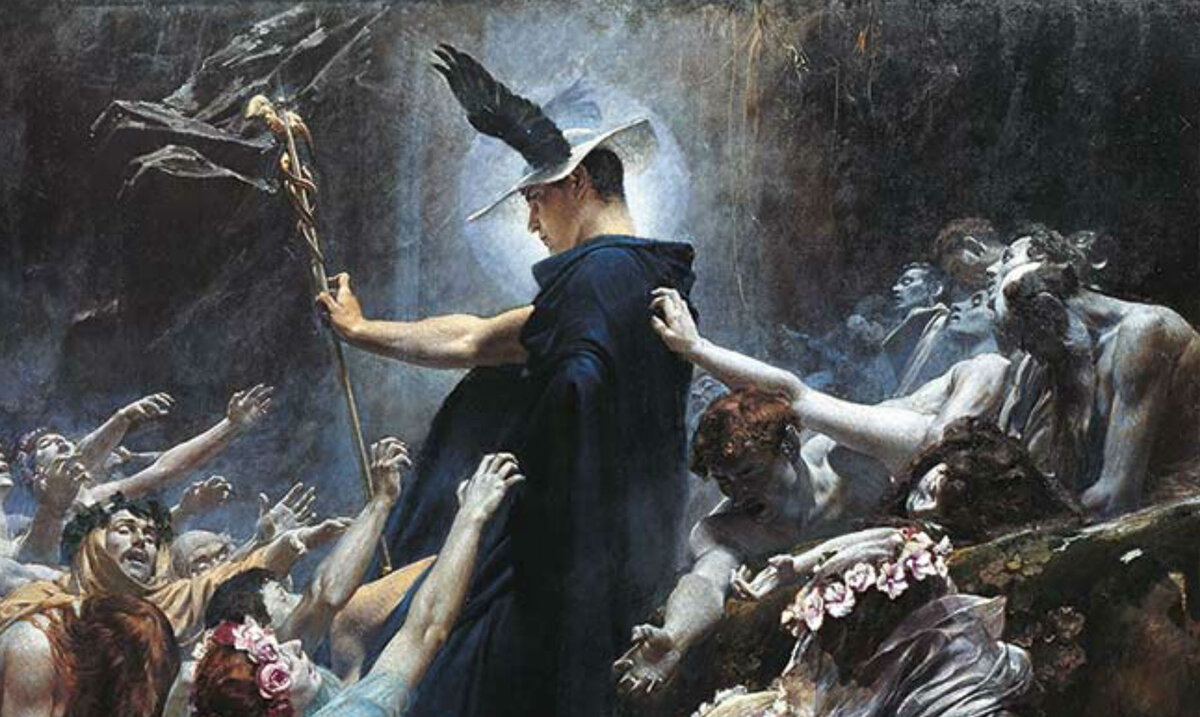 Гермес и мёртвые "Души на берегу Ахерона" Адольф Хиреми-Хиршль