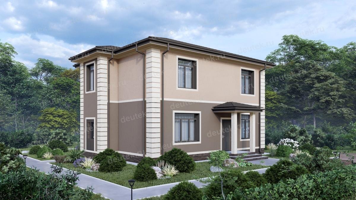 Проект двухэтажного дома 137 м2 - DTE162