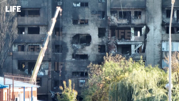 Кадры пострадавшего дома в Ейске с дрона. Видео © LIFE