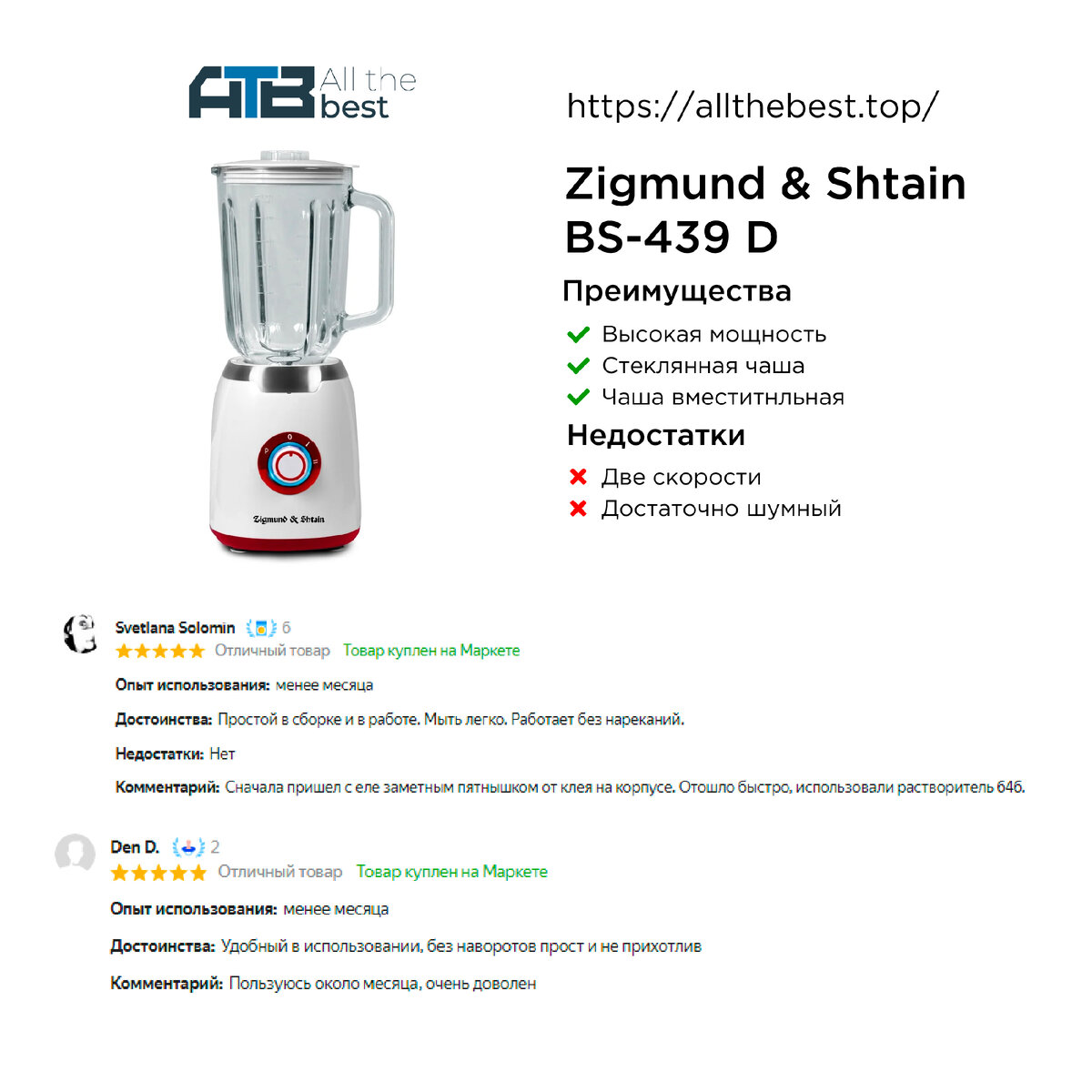 Блендер Zigmund and Shtain BS-439D