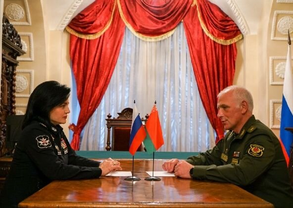    Заместители министров обороны России и Белоруссии Татьяна Шевцова и Игорь Можиловский Mil.ru