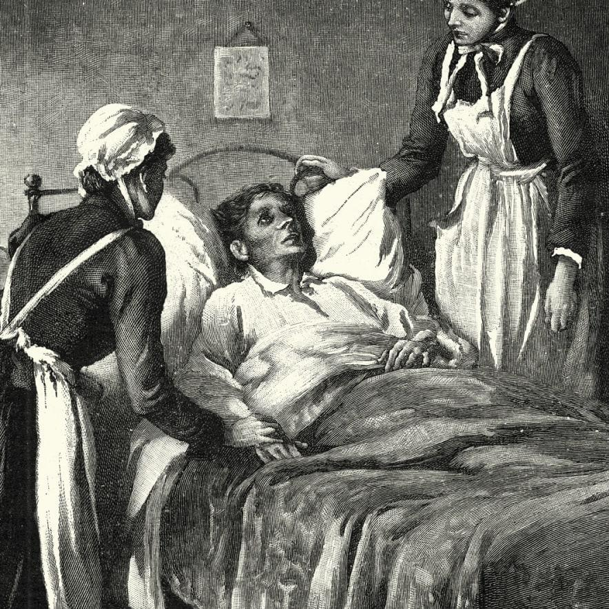Больной туберкулезом. Источник изображения: https://facts.museum/tuberculosis