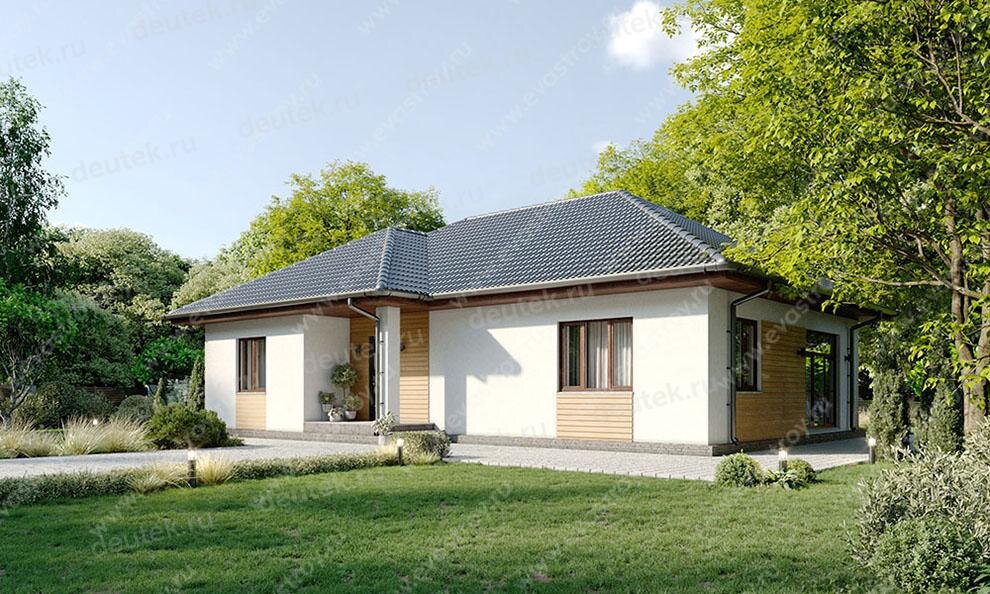 Проект одноэтажного дома 112 м2 из кирпича - LK-50