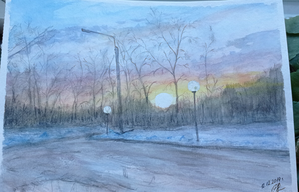 Мои попытки самостоятельного освоения акварели.