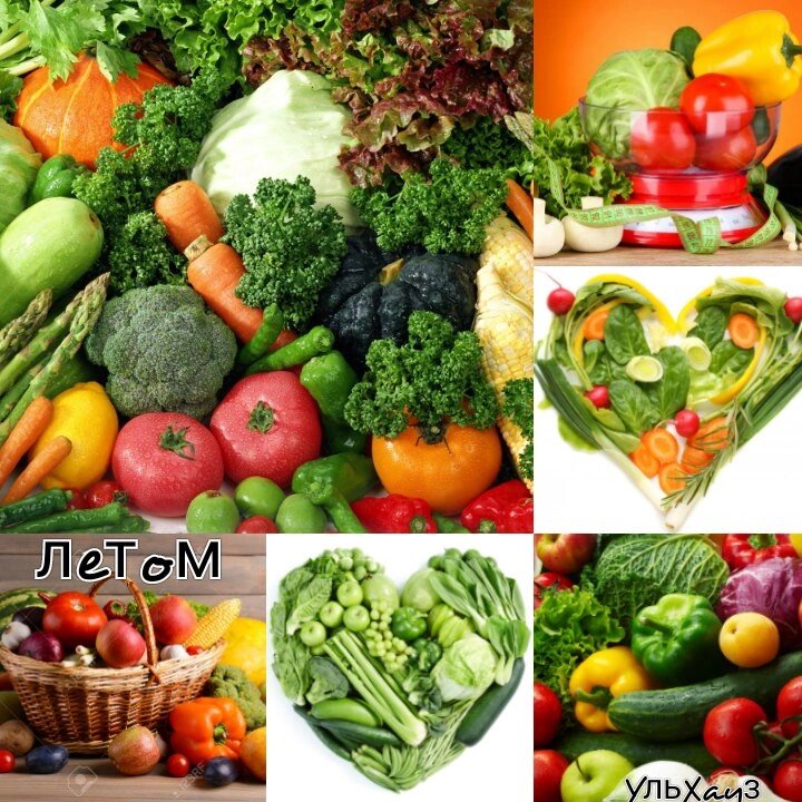 Летом еда разнообразна, много зелени