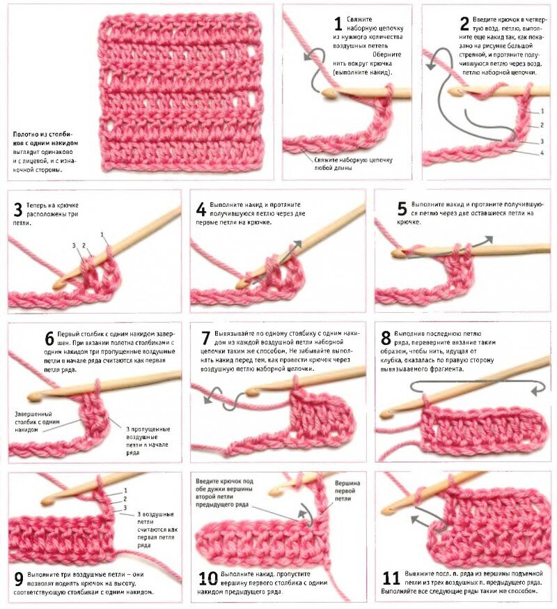 как связать квадрат крючком для начинающих
