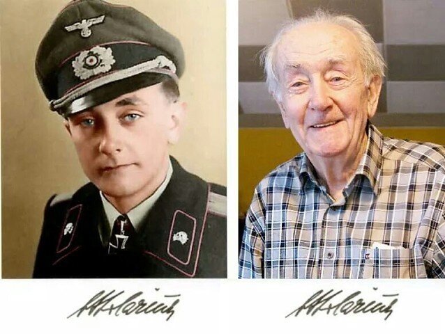 Отто Кариус в молодости и сейчас