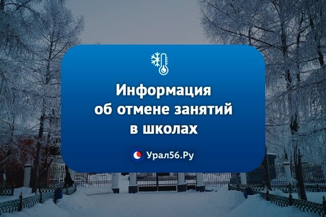    На улице морозно: Информация об отмене очных занятий в школах