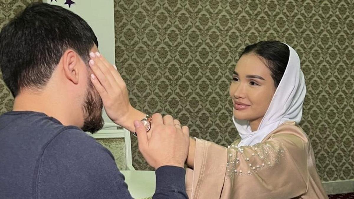    Айжан Байзакова с мужем:instagram.com/bayzakova