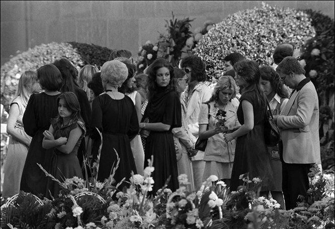 Celebrities at Elvis Presley's Funeral