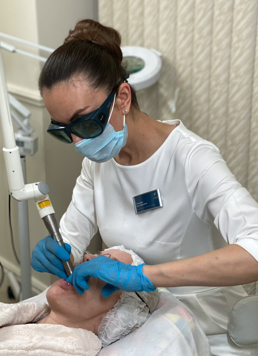 Процедура FOTONA 4D омоложение. Проработка слизистой щёк