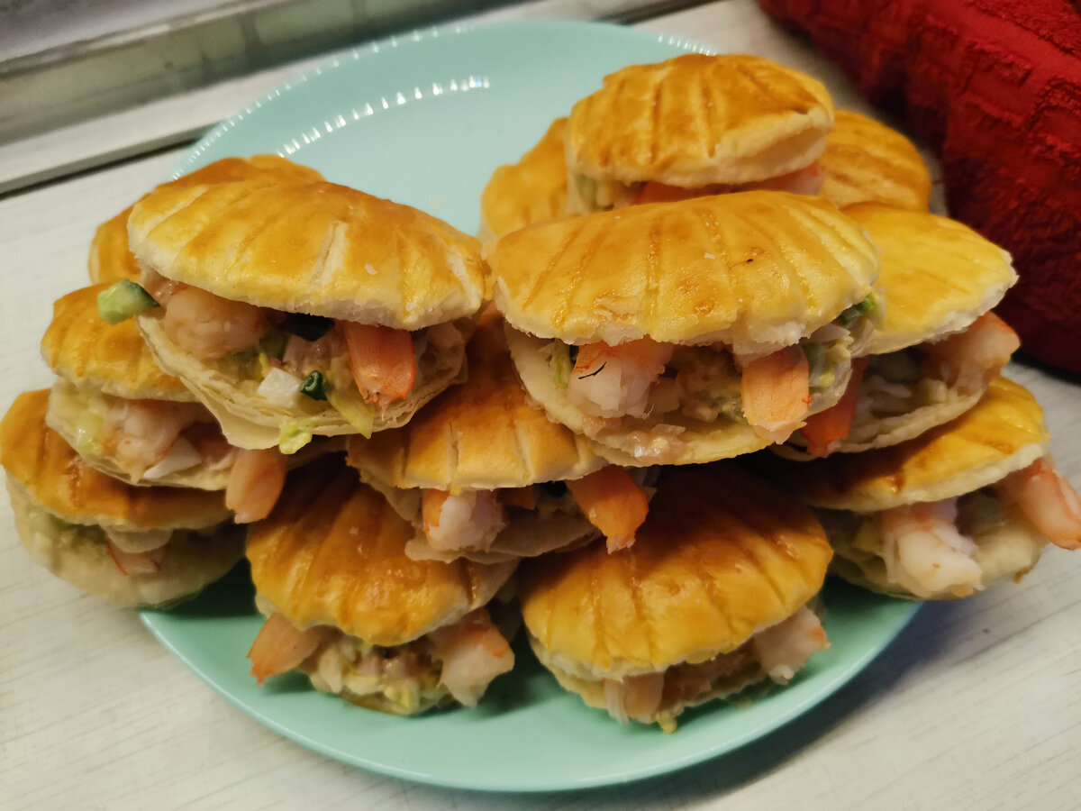 Закуска ракушка с креветками 