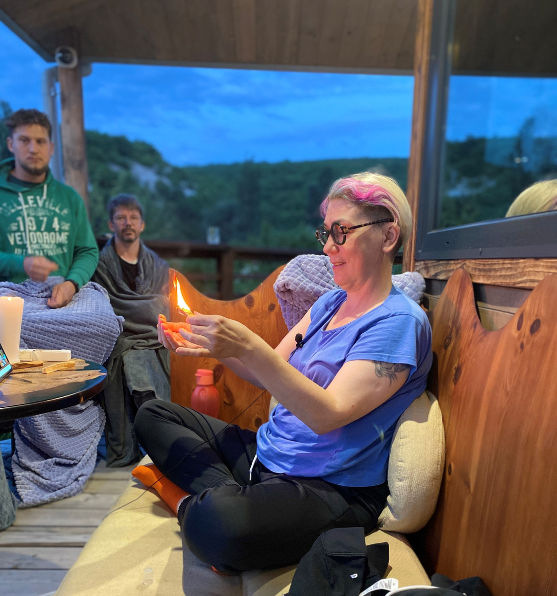 Мастер Мила Червинская с учениками на ретрите в Крыму, 2022 