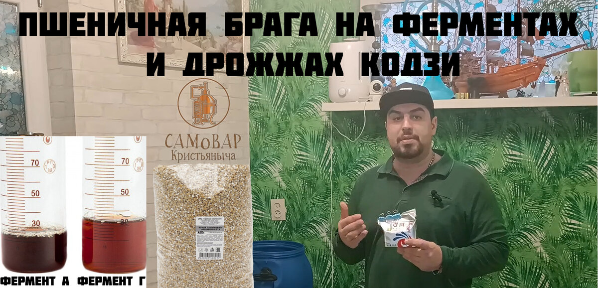 Пшеничная брага на кодзи и ферментах за 7 дней