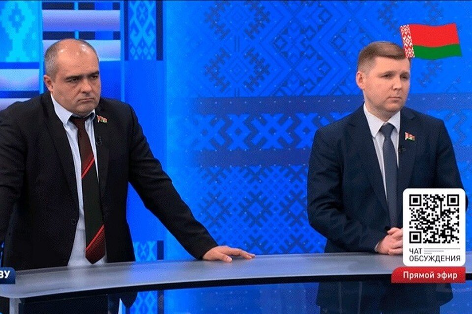     Парламентарии Олег Гайдукевич и Сергей Сивец. Скрин видео СТВ