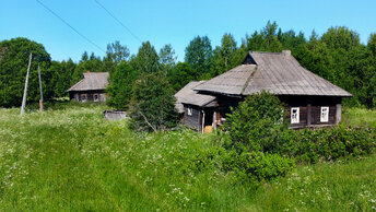 Заброшенная деревня в лесах Ярославской области. Множество брошенных домов