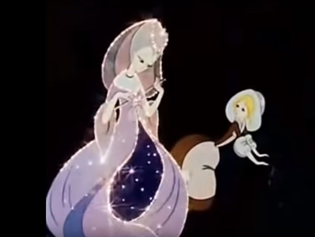 кадр из мультфильма "Золушка", Союзмультфильм, 1979. Режиссёр И.Аксенчук, автор сценария А.Сажин, Художник-постановщик Г.Шакицкая, Композитор И.Цветков.
