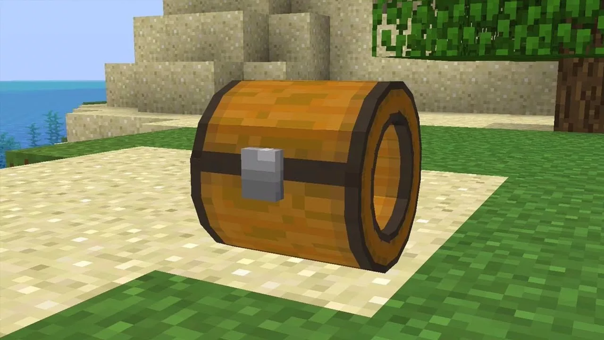 Круглый сундук Майнкрафт