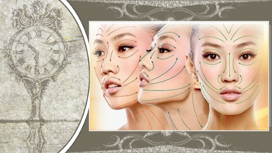 Массажный линии, вдруг кто запамятовал случайно. Там, где морщины глубоко пролегли, можно массировать смелее, надавливающими движениями // фото nvmaster.com.ua