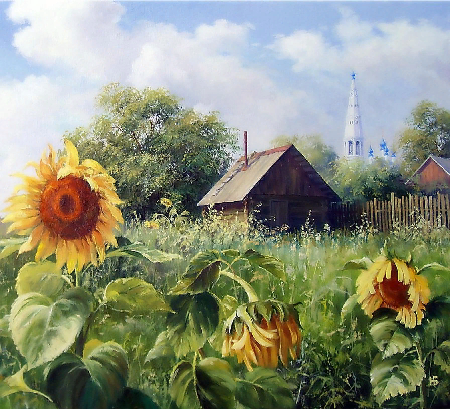 Летний пейзаж - художник картины Николай Булыгин