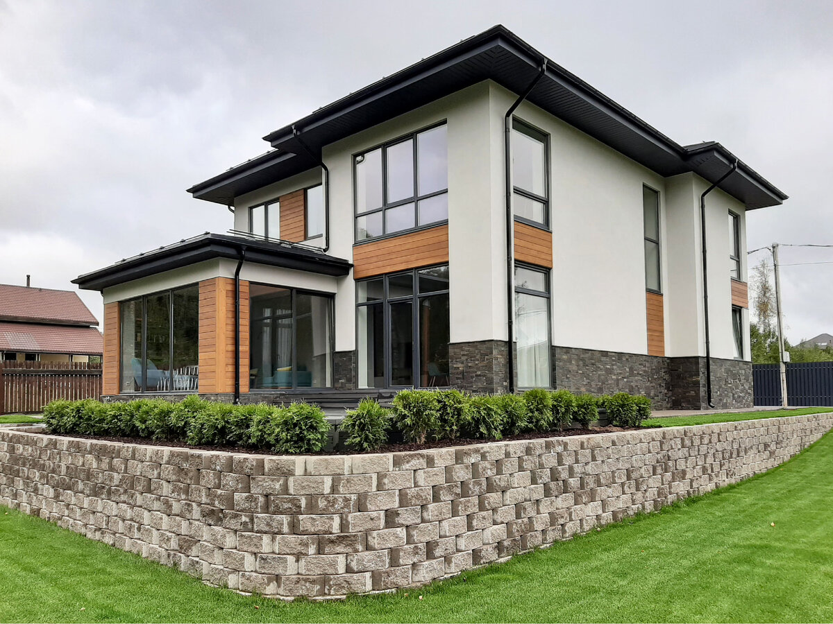 Монолит-Хаус. Дом в Ленинградской области, построенный под ключ.