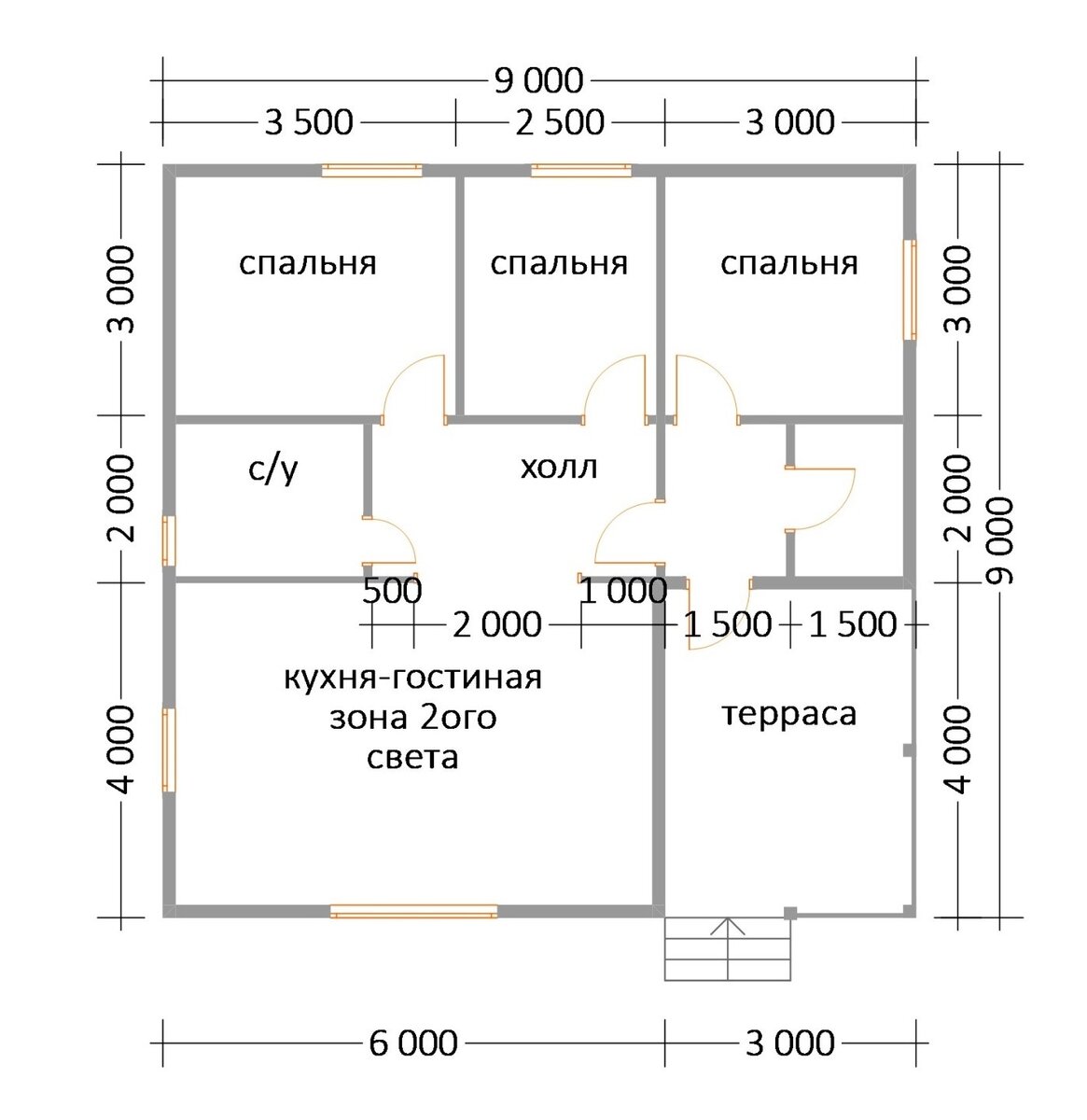 Планировка дома в дер. Сабо. Оригинальная планировка - в карусели