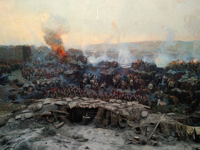 Панорама «Оборона Севастополя», работа Франца Рубо