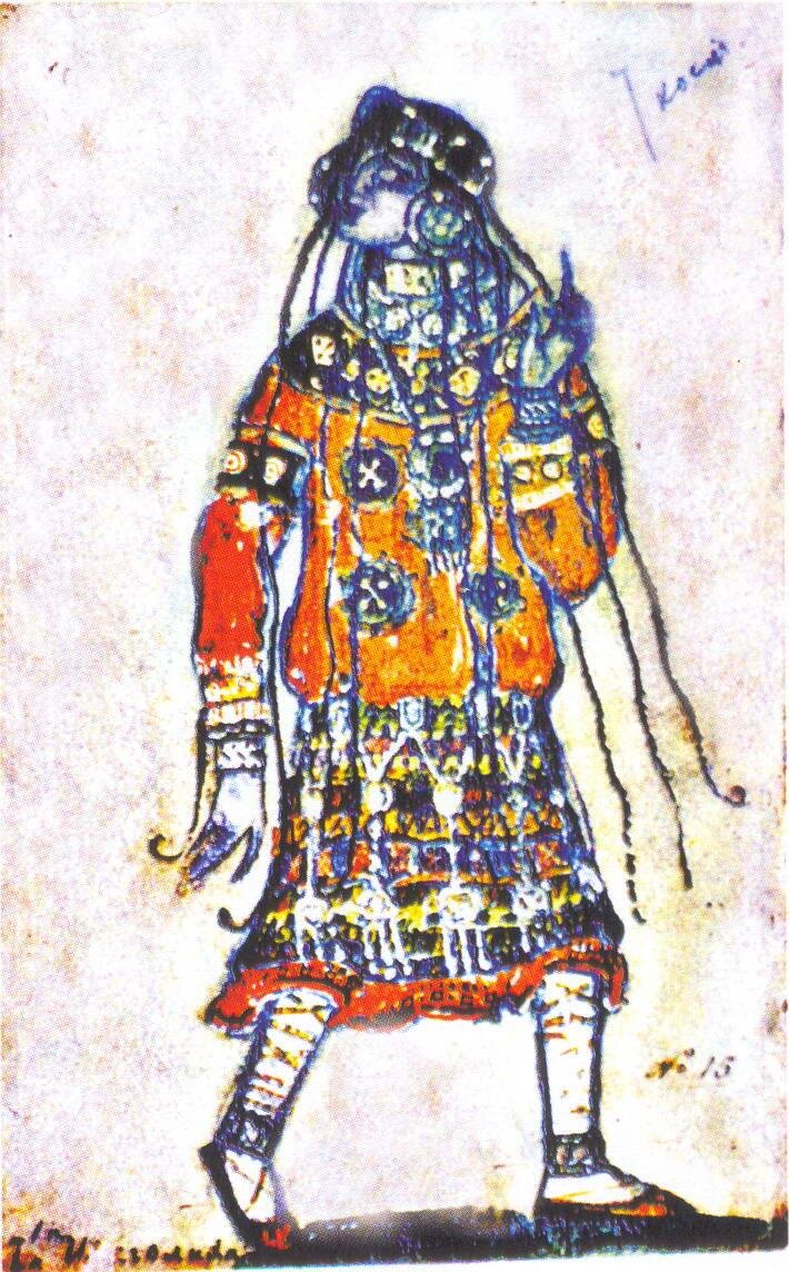 Н. К. Рерих. Щеголиха. 1912. Собрание Краснодарского краевого художественного музе им. Ф. А. Коваленко.  Источник изображения http://gallery.facets.ru/
