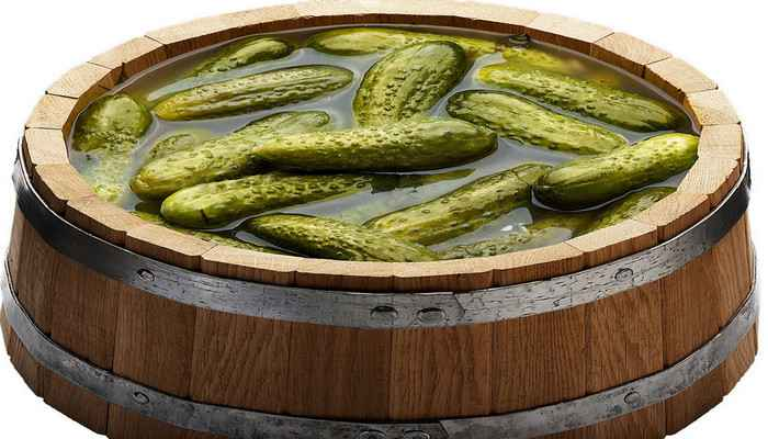 Old Wooden Barrel with Cucumbers Stock Photo - Image of container, liquid: 32148