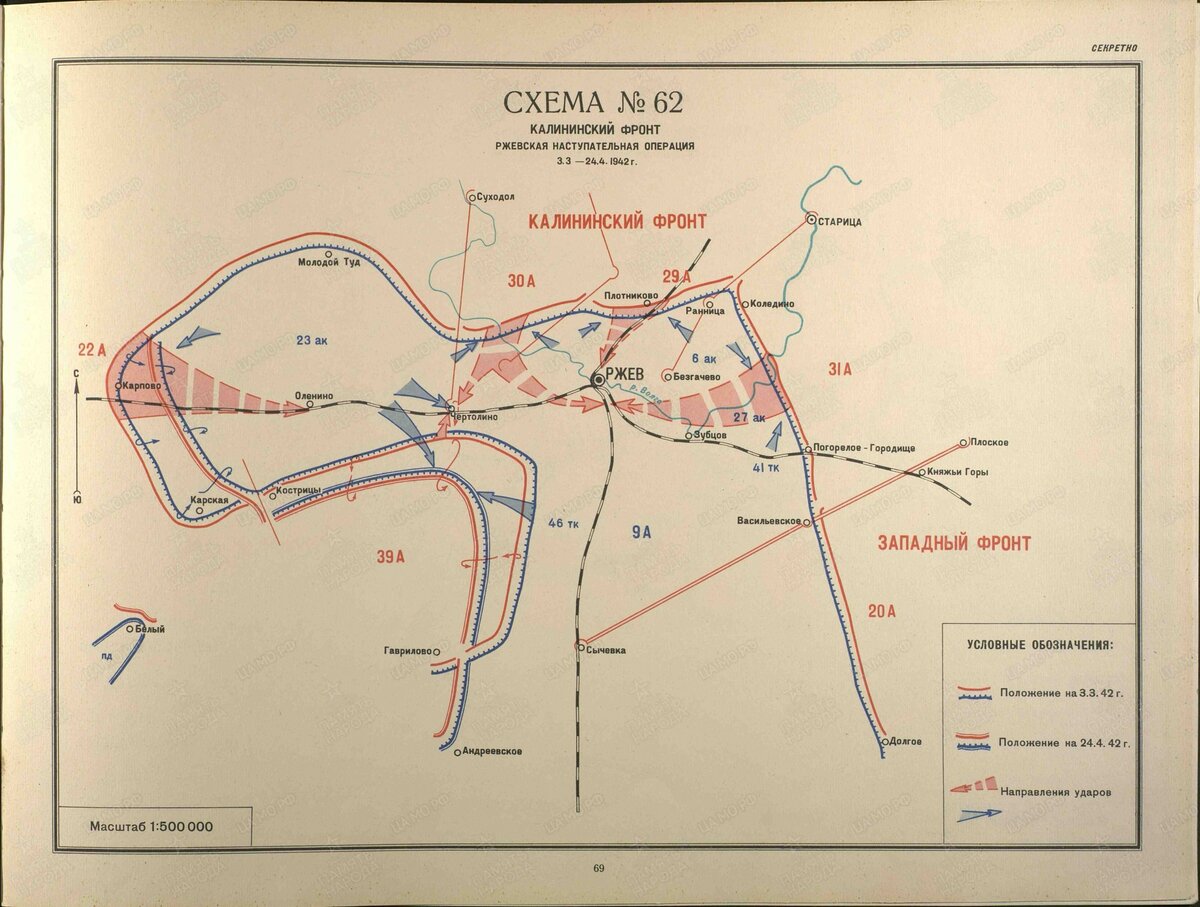 Ржевская битва карта схема