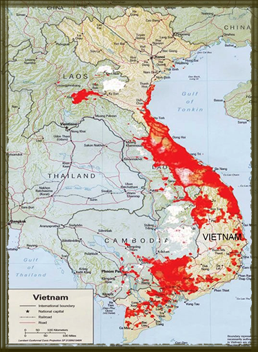США распылила на территории Индокитая 72 млн литров дефолиантов «AgentOrange»