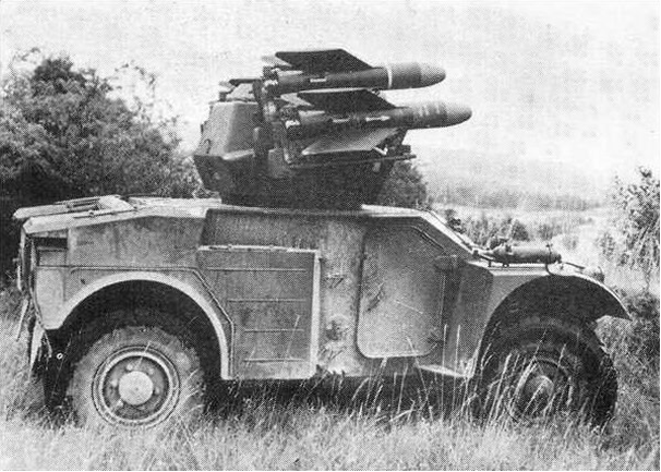 AML NA-2 
На стандартный корпус бронеавтомобиля AML была установлена башня с ПУ ПТУР SS.11. Вооружение состояло из четырех ПТУР SS.11 В.1 и двух 7, 62-мм пулеметов. Боезапас - шесть ПТУР. Предусматривался другой вариант вооружения: две ПТУР SS.12 и два 89-мм НУРС ACL-STR1M.
