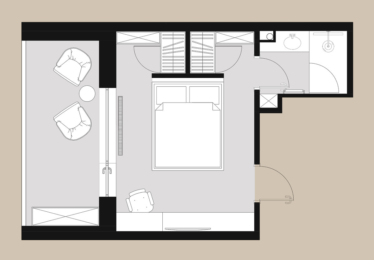 Планировочное решение спальни