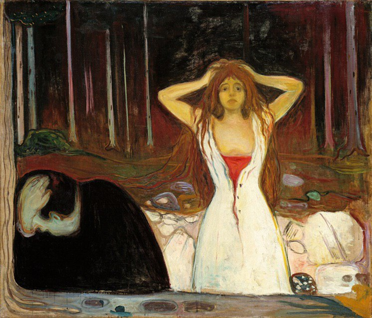 "Пепел" 1894 г. Эдвард Мунк
