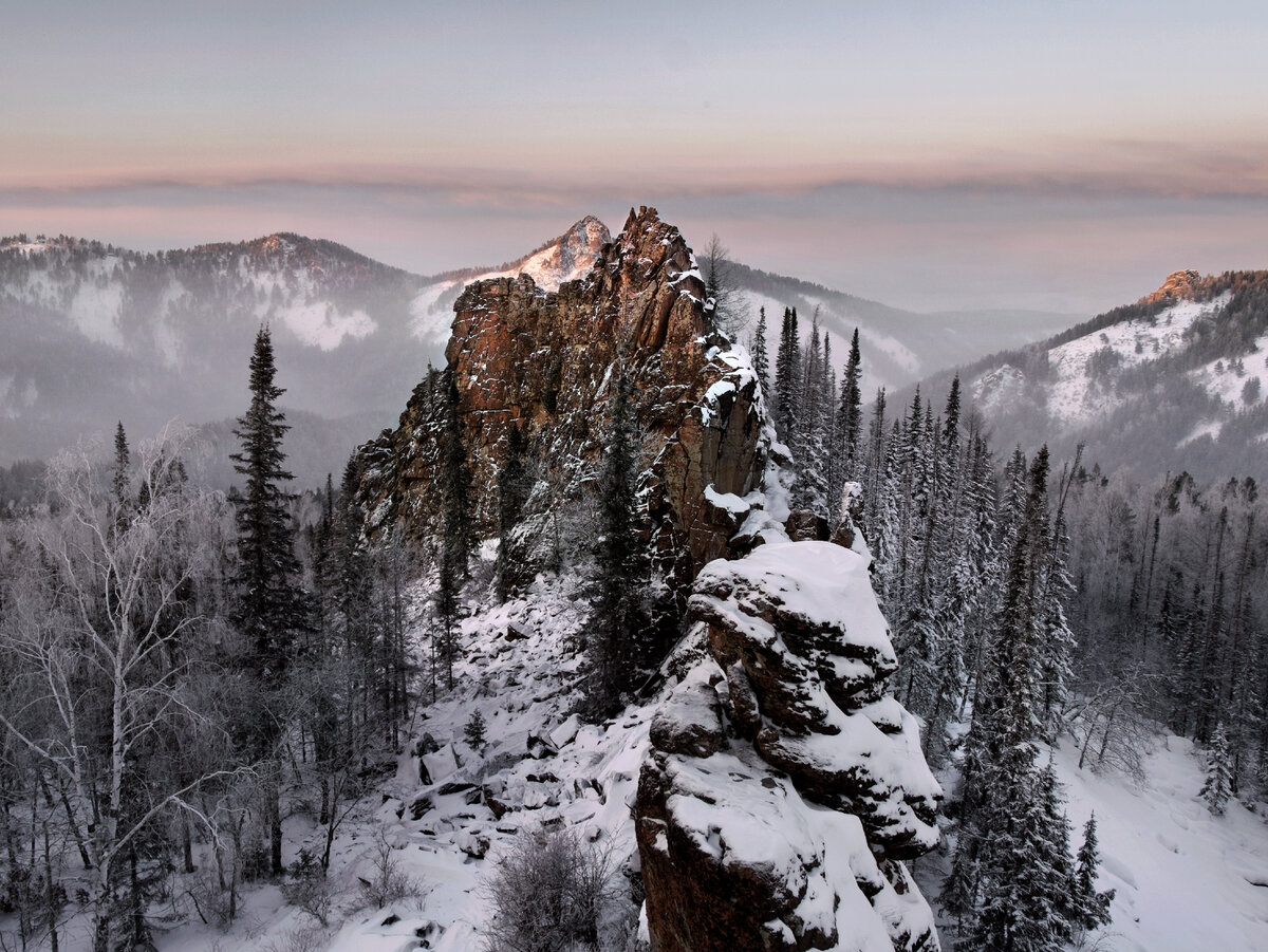 Тайга Красноярск зимой