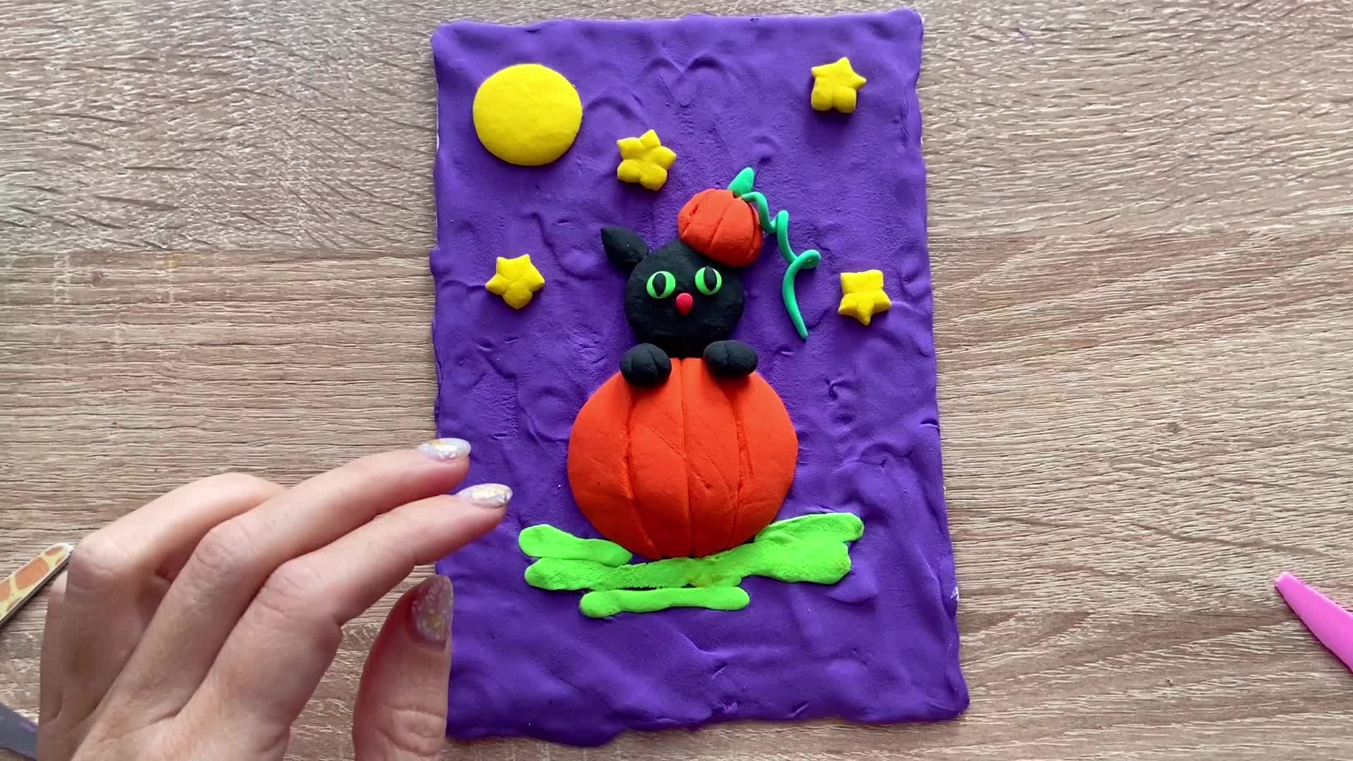 Котик из пластилина