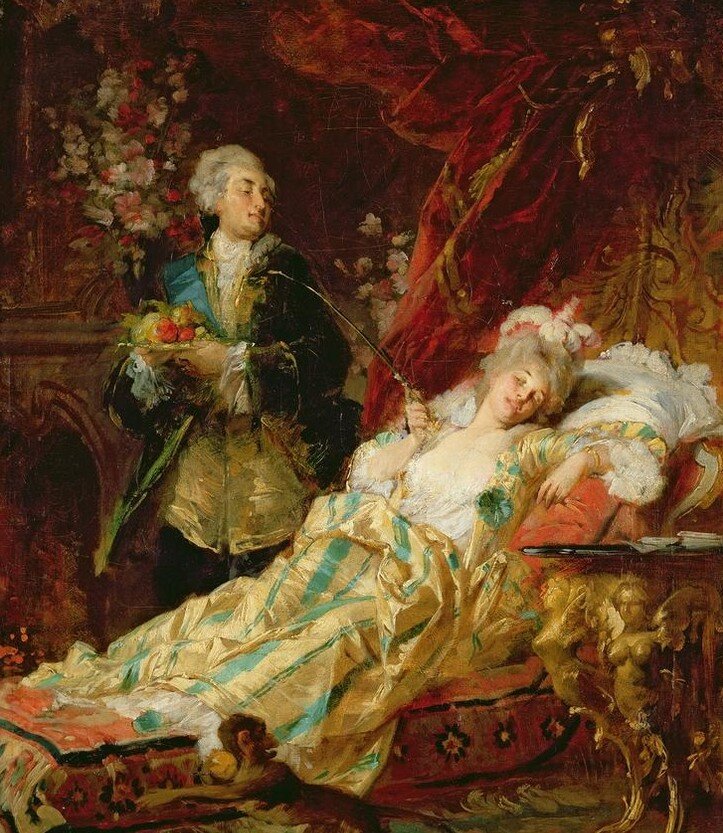 "Людовик XV и мадам Дюбарри". Художник Дьюла Бенцур.