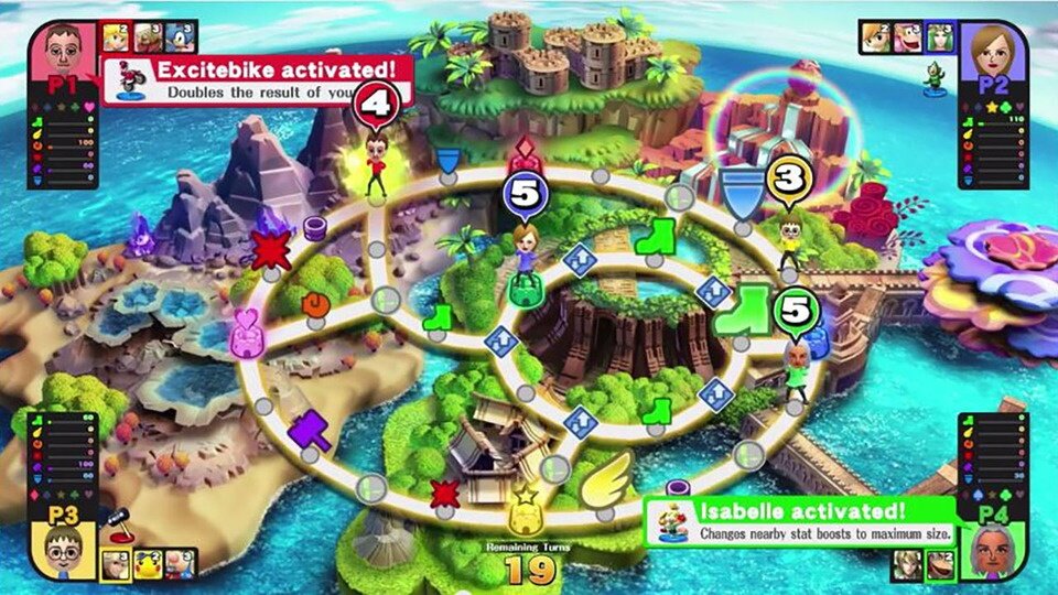 Некоторые из использующихся в «Боевом туре» предметов перетасовывают расположение игроков или бонусов на поле. Каждый ход какой-то подвох!