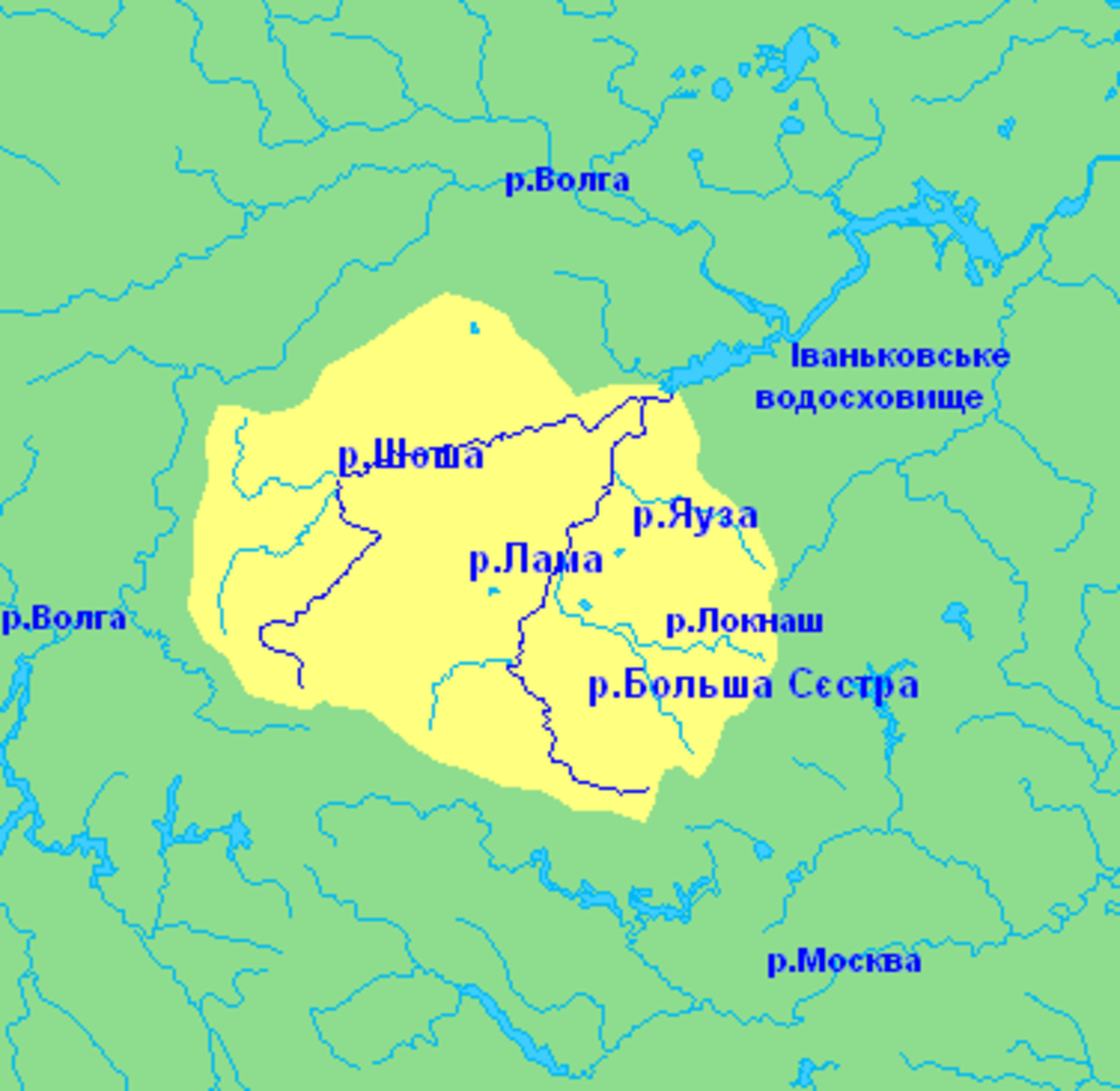 Яуза река где находится на карте