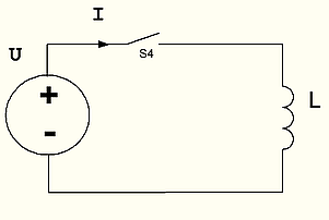 рис. 13 Подключение катушки индуктивности к генератору напряжения.