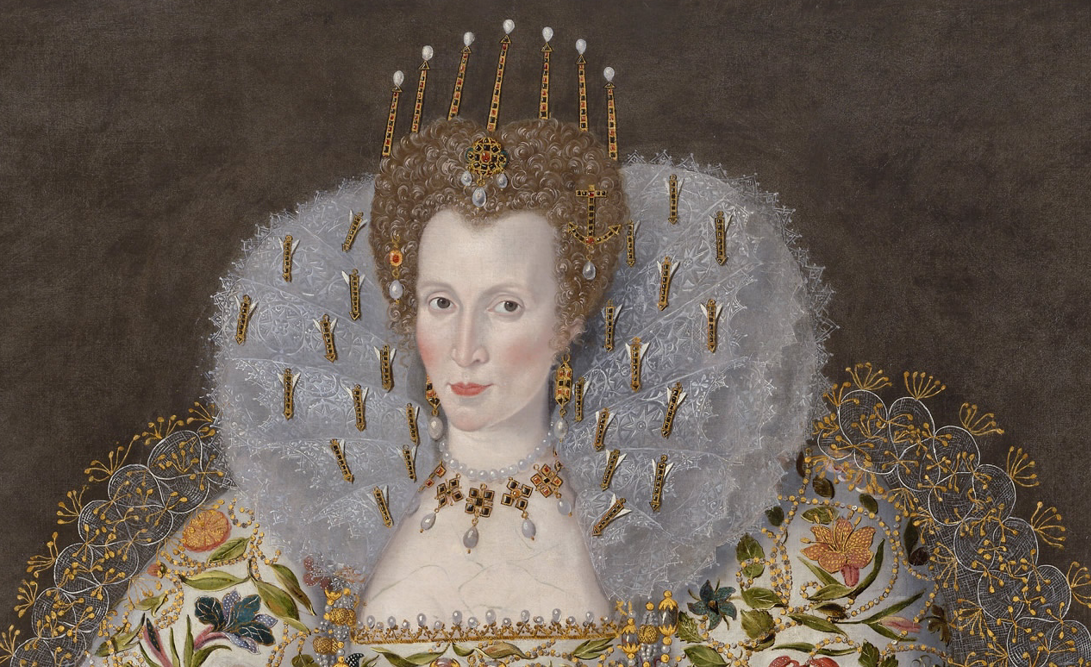  Предположительно, Кэтрин Кэри, графиня Ноттингем, англ. школа, 1595-1605. (сс) Wikimedia Сommons. Деталь.