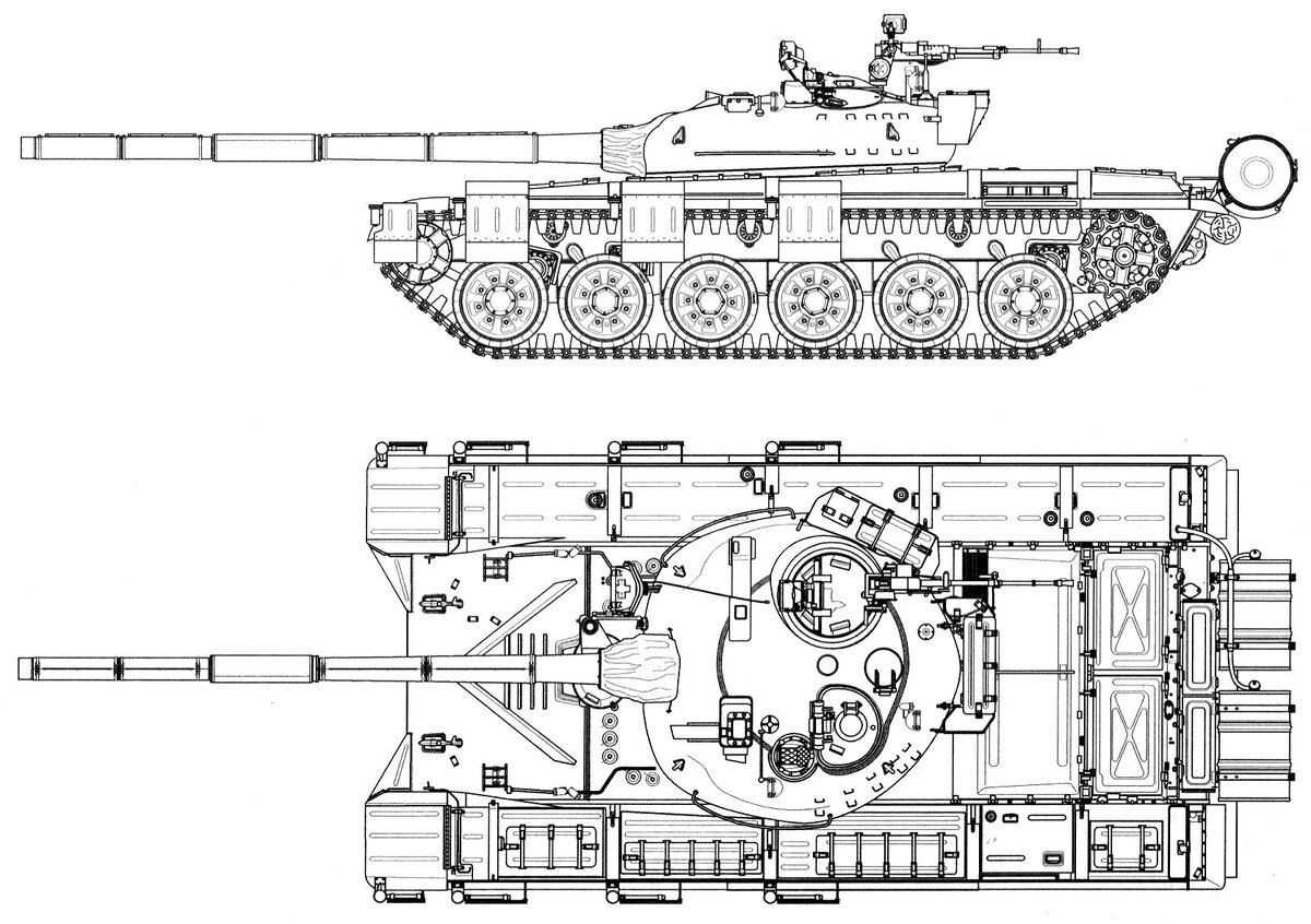 Даже чертежи нашел Т-72