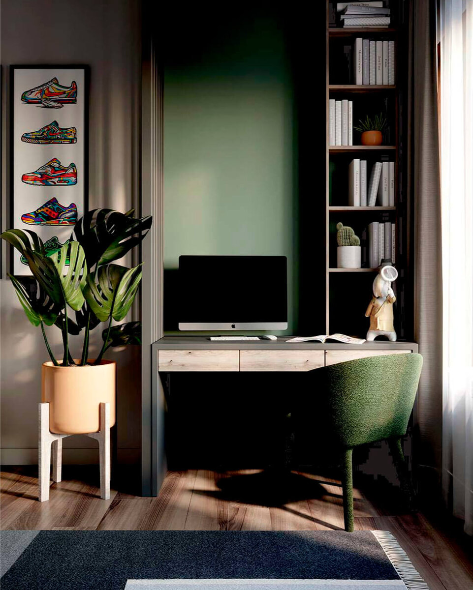 Подростковый письменный стол со стеллажом на столешнице фото 2
