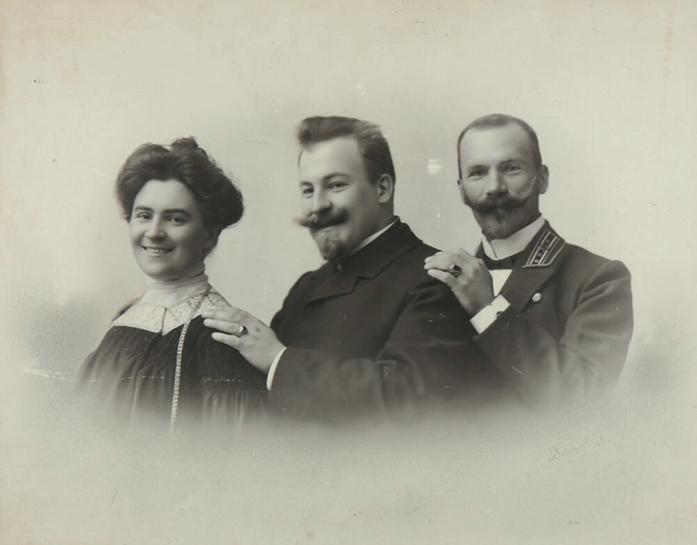 Ольга Книппер с братьями